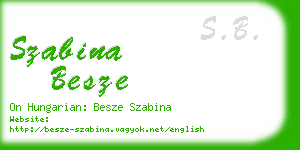 szabina besze business card